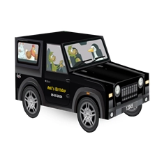 Small Napoli Black Thar SUV Shape Box | Pack of 10 | Personalized or Plain | 4 Colors